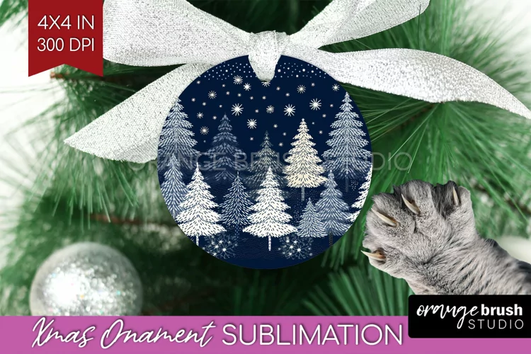 Nordic Christmas Ornament PNG - Winter Pattern Sublimation