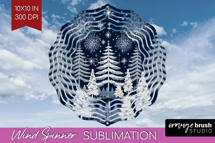 Nordic Christmas Wind Spinner Sublimation PNG