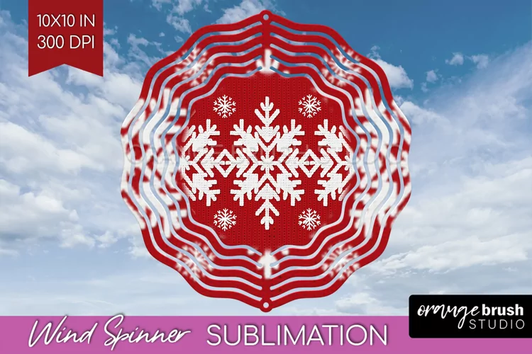Nordic Christmas Wind Spinner Sublimation PNG