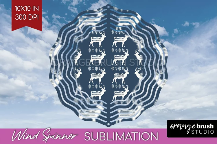 Nordic Christmas Wind Spinner Sublimation PNG