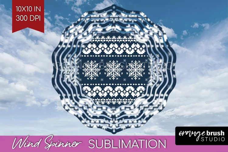 Nordic Christmas Wind Spinner Sublimation PNG