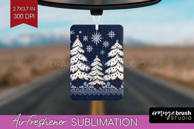 Nordic Christmas Air Freshener PNG - Winter Car Freshener example image 1