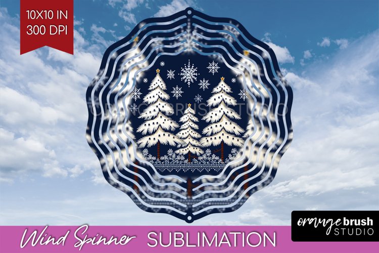 Nordic Christmas Wind Spinner Sublimation PNG example image 1