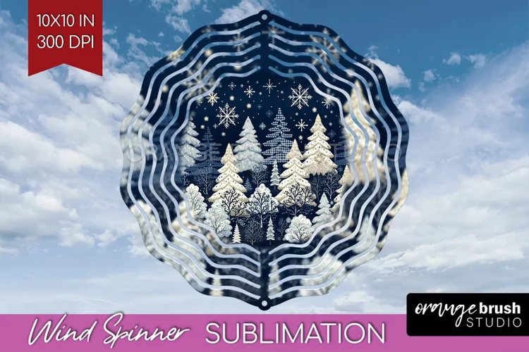 Nordic Christmas Wind Spinner Sublimation PNG