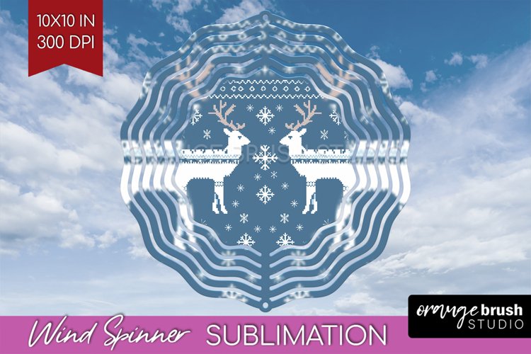 Nordic Christmas Wind Spinner Sublimation PNG example image 1