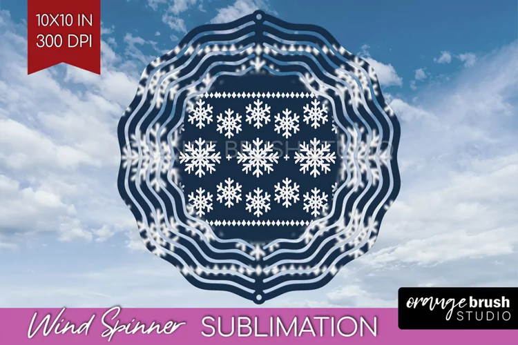 Nordic Christmas Wind Spinner Sublimation PNG