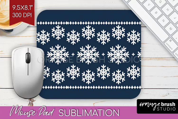 Nordic Christmas Mouse Pad Sublimation - Winter Mousepad PNG