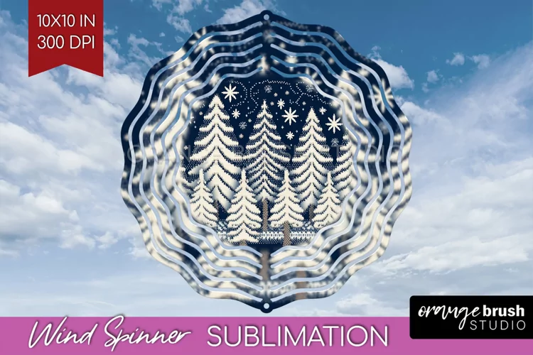Nordic Christmas Wind Spinner Sublimation PNG