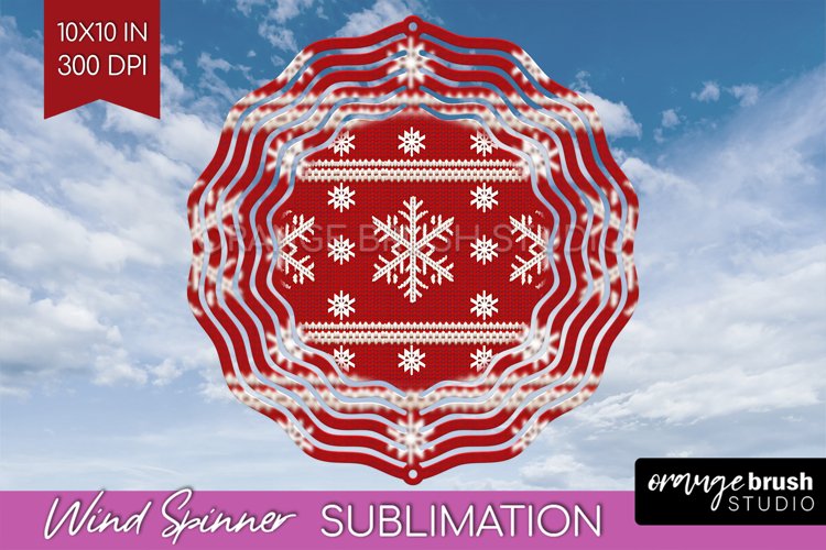 Nordic Christmas Wind Spinner Sublimation PNG
