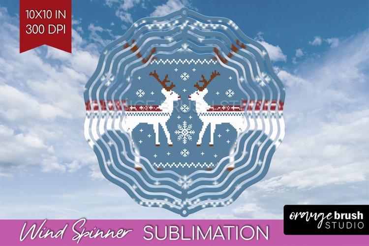Nordic Christmas Wind Spinner Sublimation PNG