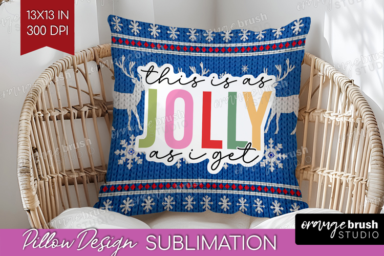 Funny Christmas Quote Pillow Sublimation - Knitted Xmas PNG