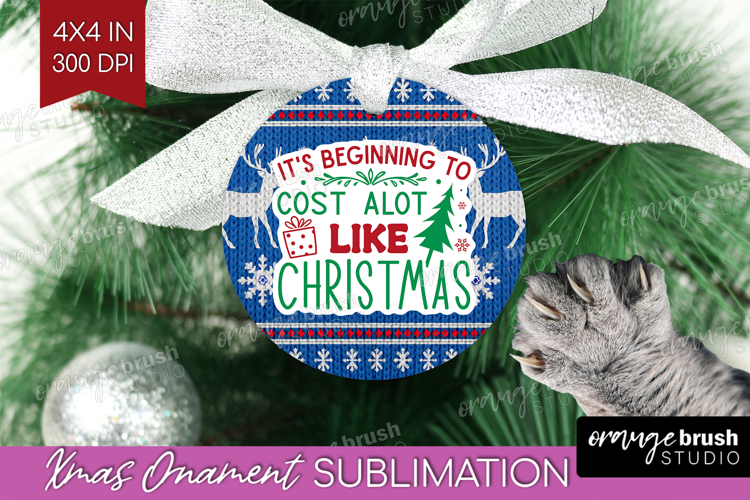 Funny Christmas Quote Ornament PNG - Knitted Xmas PNG