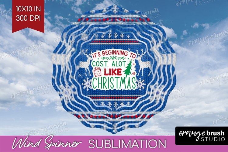 Funny Christmas Quote Wind Spinner Sublimation PNG - Knitted