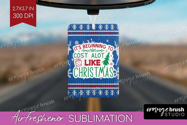 Funny Christmas Quote Air Freshener PNG - Knitted Xmas PNG