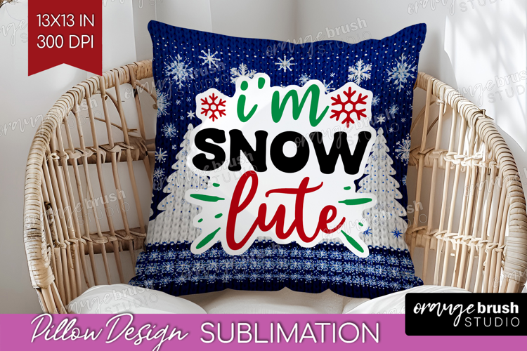 Funny Christmas Quote Pillow Sublimation - Knitted Xmas PNG