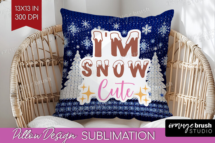 Funny Christmas Quote Pillow Sublimation - Knitted Xmas PNG example image 1