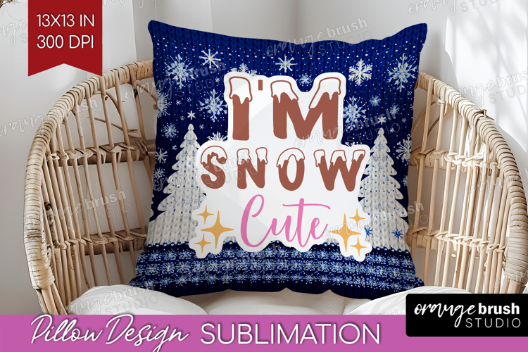 Funny Christmas Quote Pillow Sublimation - Knitted Xmas PNG