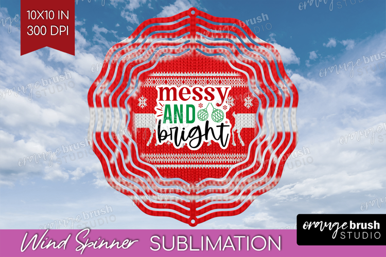 Funny Christmas Quote Wind Spinner Sublimation PNG - Knitted