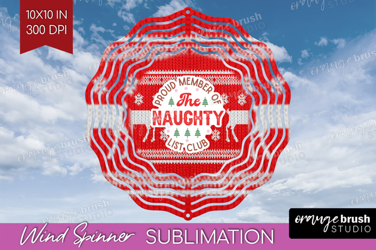 Funny Christmas Quote Wind Spinner Sublimation PNG - Knitted