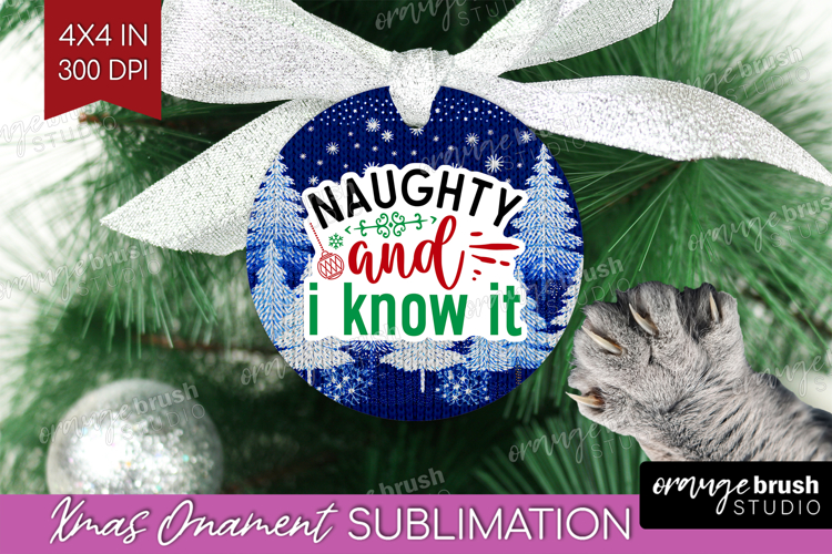 Funny Christmas Quote Ornament PNG - Knitted Xmas PNG