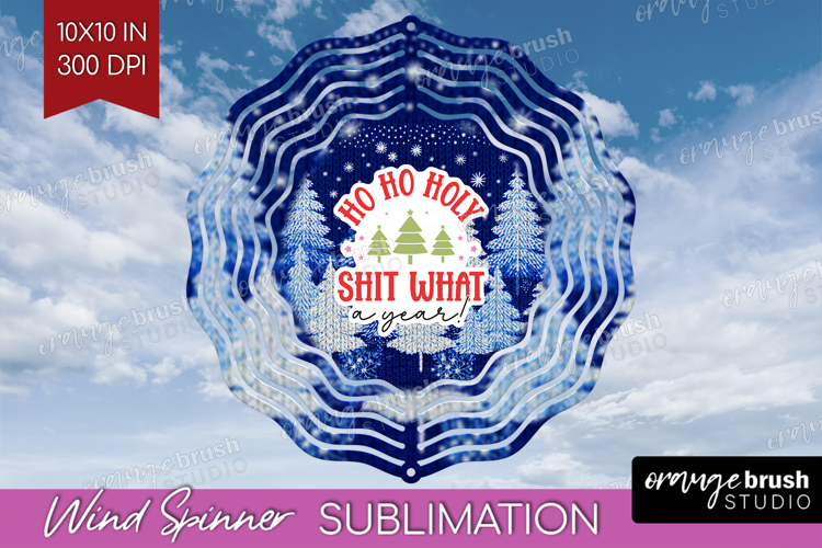 Funny Christmas Quote Wind Spinner Sublimation PNG - Knitted