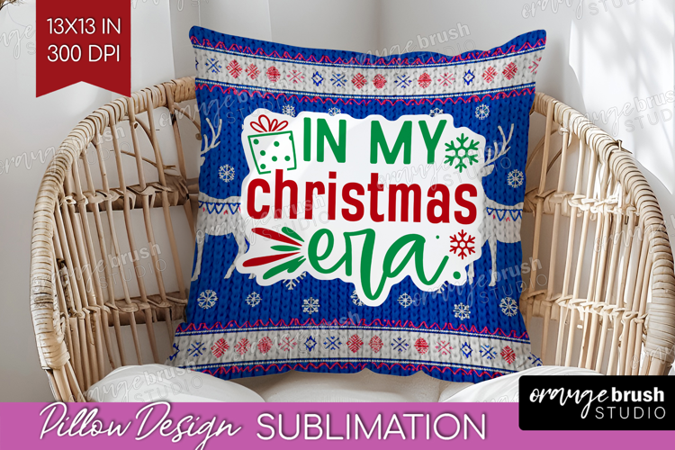 Funny Christmas Quote Pillow Sublimation - Knitted Xmas PNG