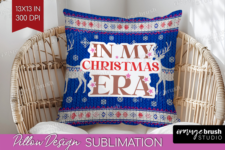 Funny Christmas Quote Pillow Sublimation - Knitted Xmas PNG