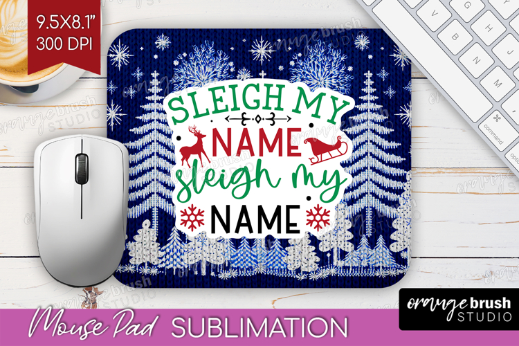 Funny Christmas Quote Mouse Pad Sublimation - Knitted Xmas