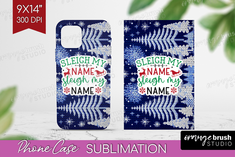 Funny Christmas Quote Phone Case PNG - Knitted Xmas Case PNG