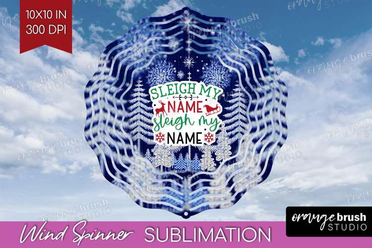 Funny Christmas Quote Wind Spinner Sublimation PNG - Knitted