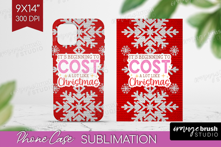 Funny Christmas Quote Phone Case PNG - Knitted Xmas Case PNG