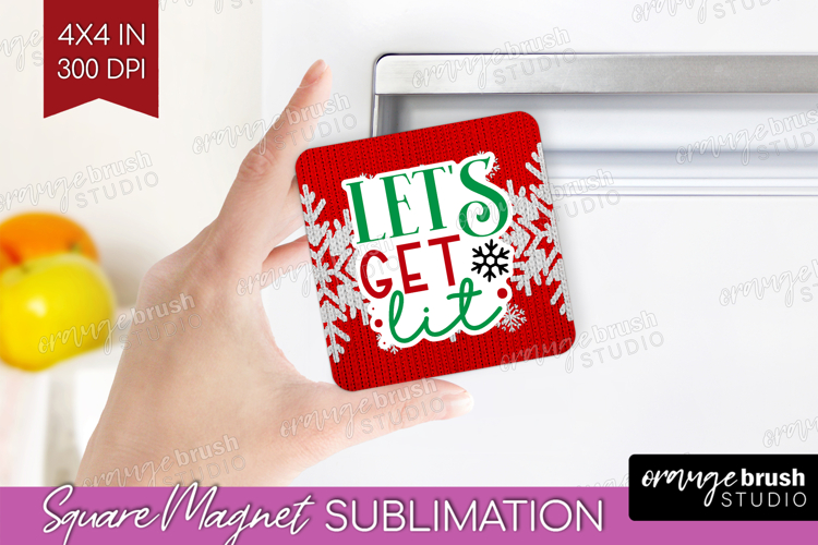 Funny Christmas Quote Magnet Sublimation - Knitted Xmas PNG