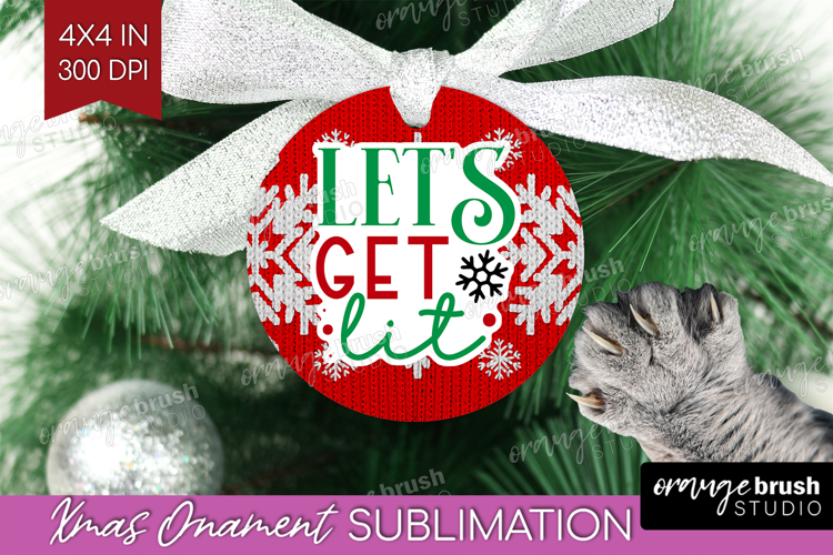 Funny Christmas Quote Ornament PNG - Knitted Xmas PNG