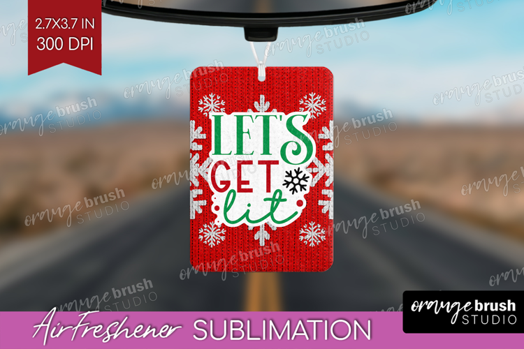 Funny Christmas Quote Air Freshener PNG - Knitted Xmas PNG