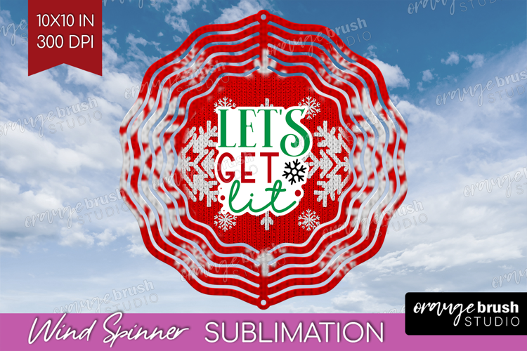 Funny Christmas Quote Wind Spinner Sublimation PNG - Knitted