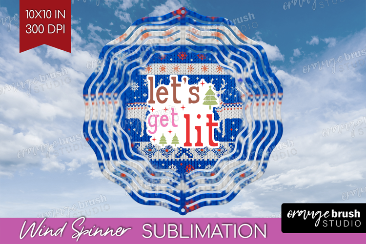 Funny Christmas Quote Wind Spinner Sublimation PNG - Knitted