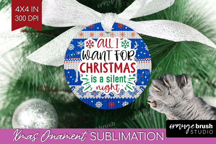 Funny Christmas Quote Ornament PNG - Knitted Xmas PNG