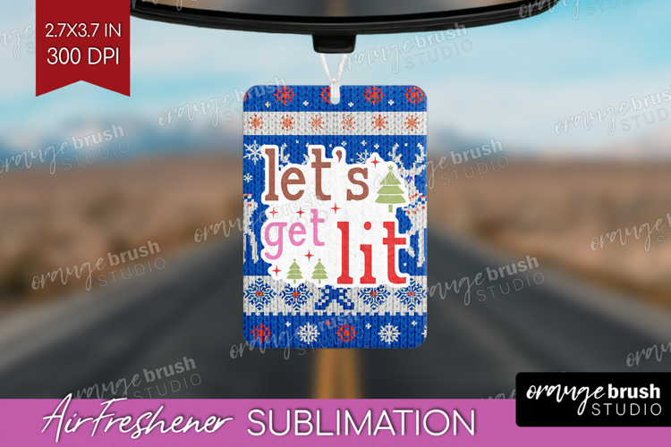 Funny Christmas Quote Air Freshener PNG - Knitted Xmas PNG