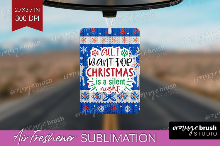 Funny Christmas Quote Air Freshener PNG - Knitted Xmas PNG
