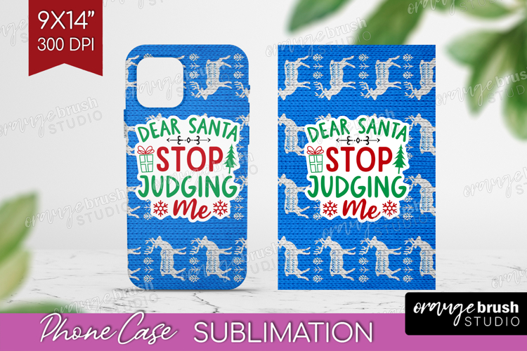Funny Christmas Quote Phone Case PNG - Knitted Xmas Case PNG