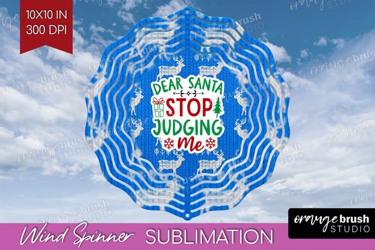 Funny Christmas Quote Wind Spinner Sublimation PNG - Knitted