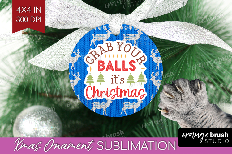 Funny Christmas Quote Ornament PNG - Knitted Xmas PNG