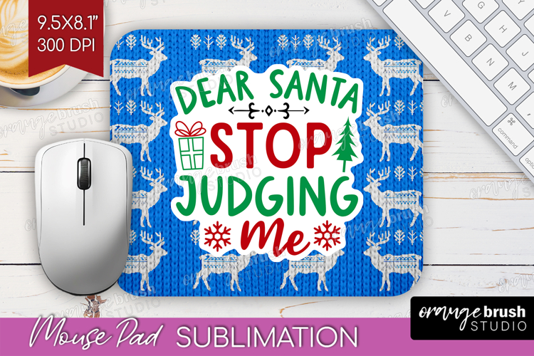 Funny Christmas Quote Mouse Pad Sublimation - Knitted Xmas
