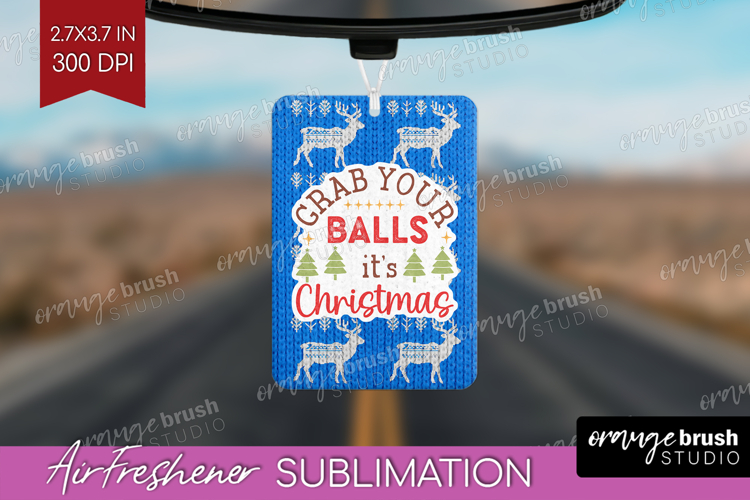 Funny Christmas Quote Air Freshener PNG - Knitted Xmas PNG
