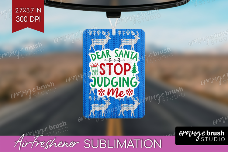 Funny Christmas Quote Air Freshener PNG - Knitted Xmas PNG