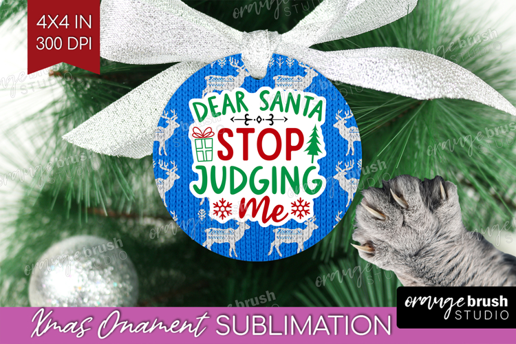 Funny Christmas Quote Ornament PNG - Knitted Xmas PNG