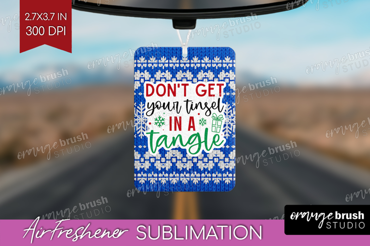 Funny Christmas Quote Air Freshener PNG - Knitted Xmas PNG