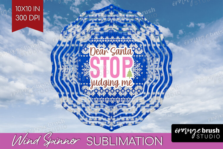 Funny Christmas Quote Wind Spinner Sublimation PNG - Knitted example image 1