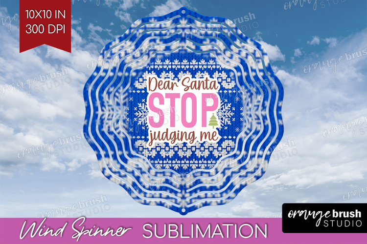 Funny Christmas Quote Wind Spinner Sublimation PNG - Knitted