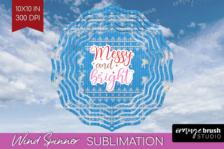 Funny Christmas Quote Wind Spinner Sublimation PNG - Knitted